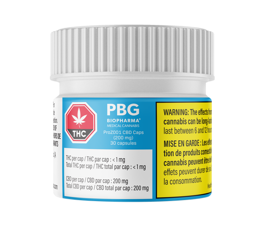 ProZ001 CBD Caps (200mg) 30 Capsules
